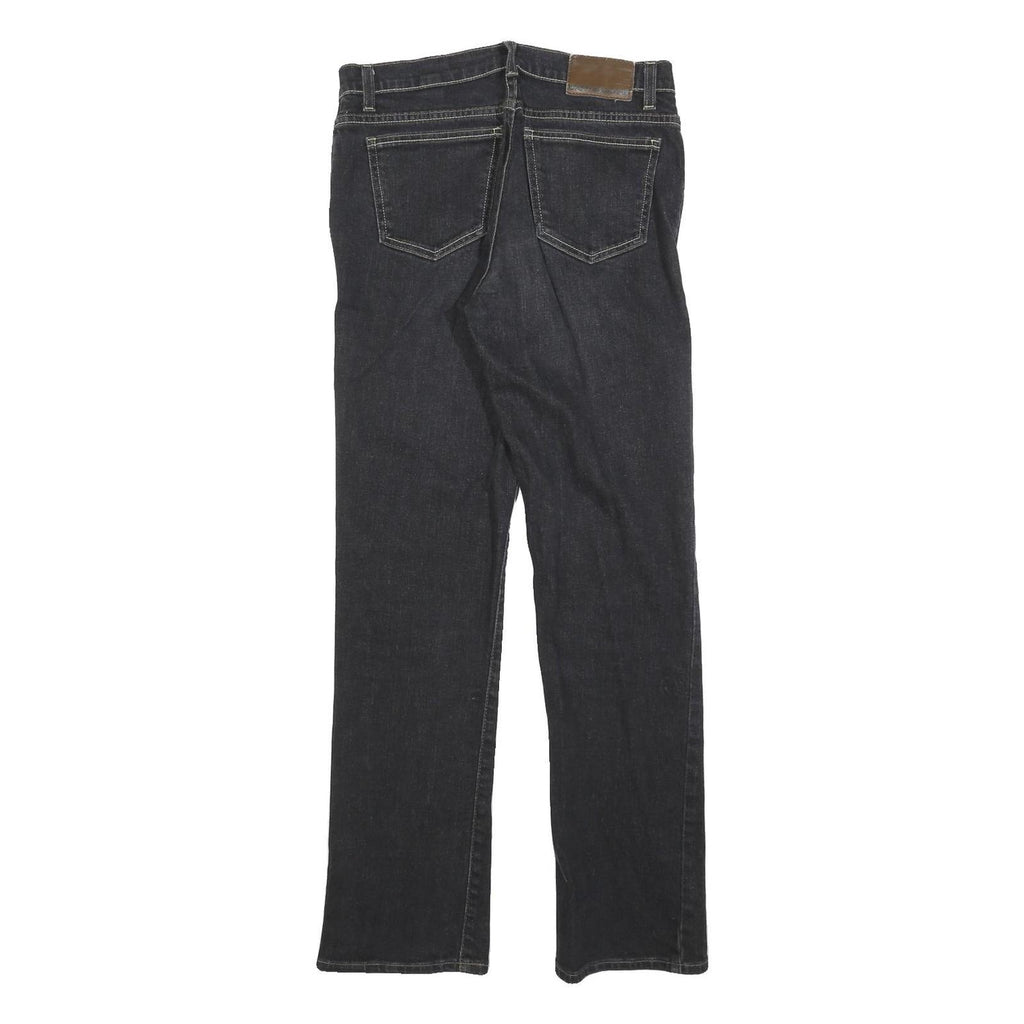 DKNY Womens Regular Fit Straight Black Denim Jeans W28 L30 Classic Cotton Blend