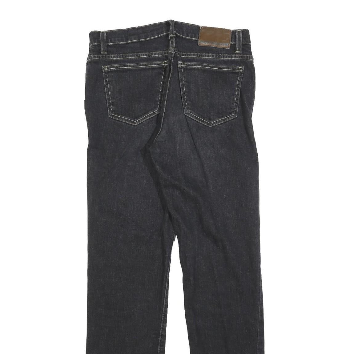 DKNY Womens Regular Fit Straight Black Denim Jeans W28 L30 Classic Cotton Blend