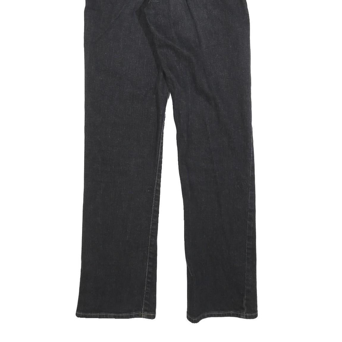 DKNY Womens Regular Fit Straight Black Denim Jeans W28 L30 Classic Cotton Blend