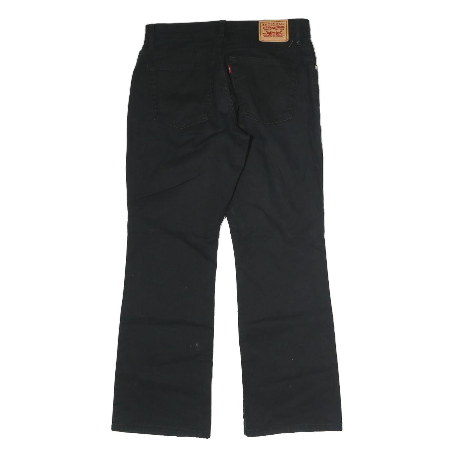 LEVI'S Womens Black Regular Fit Straight Denim Jeans W30 L29 Classic Style Zip