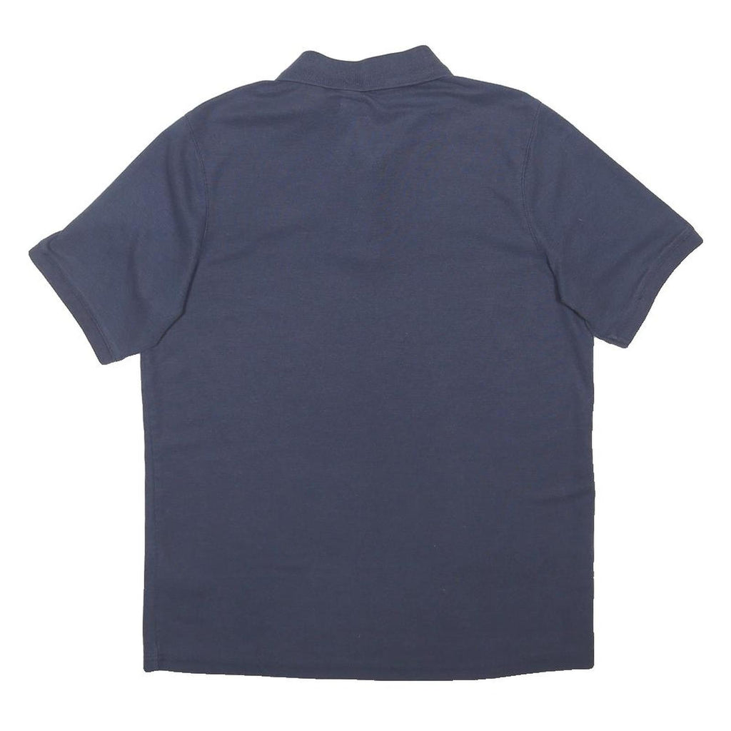 SLAZENGER Mens Navy Blue Polo Shirt M Cotton Blend Casual Basic Short Sleeve