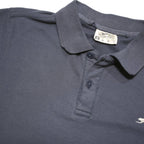 SLAZENGER Mens Navy Blue Polo Shirt M Cotton Blend Casual Basic Short Sleeve