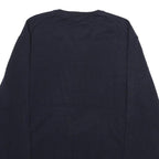 CALVIN KLEIN Mens Navy Plain V-Neck Basic Knit XL Jumper Wool Soft