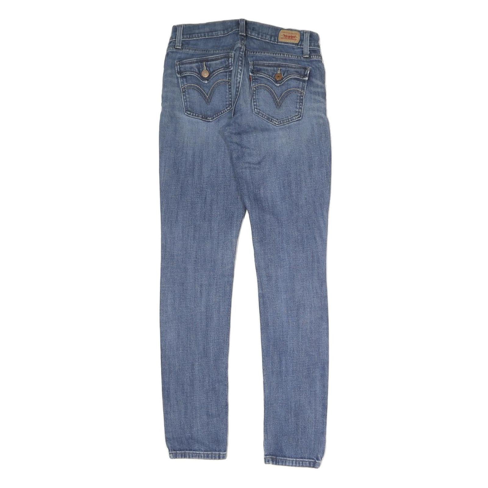 LEVI'S Womens Jeans Blue Slim Skinny Denim Rinse W27 L30 Stylish Cotton Blend