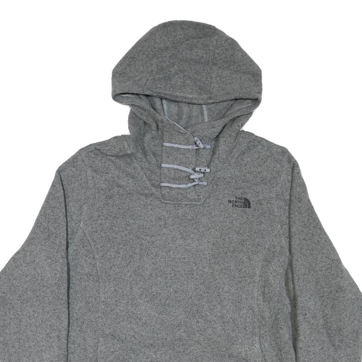THE NORTH FACE Womens Grey Hooded Pullover L Cotton Blend Casual Outdoor
