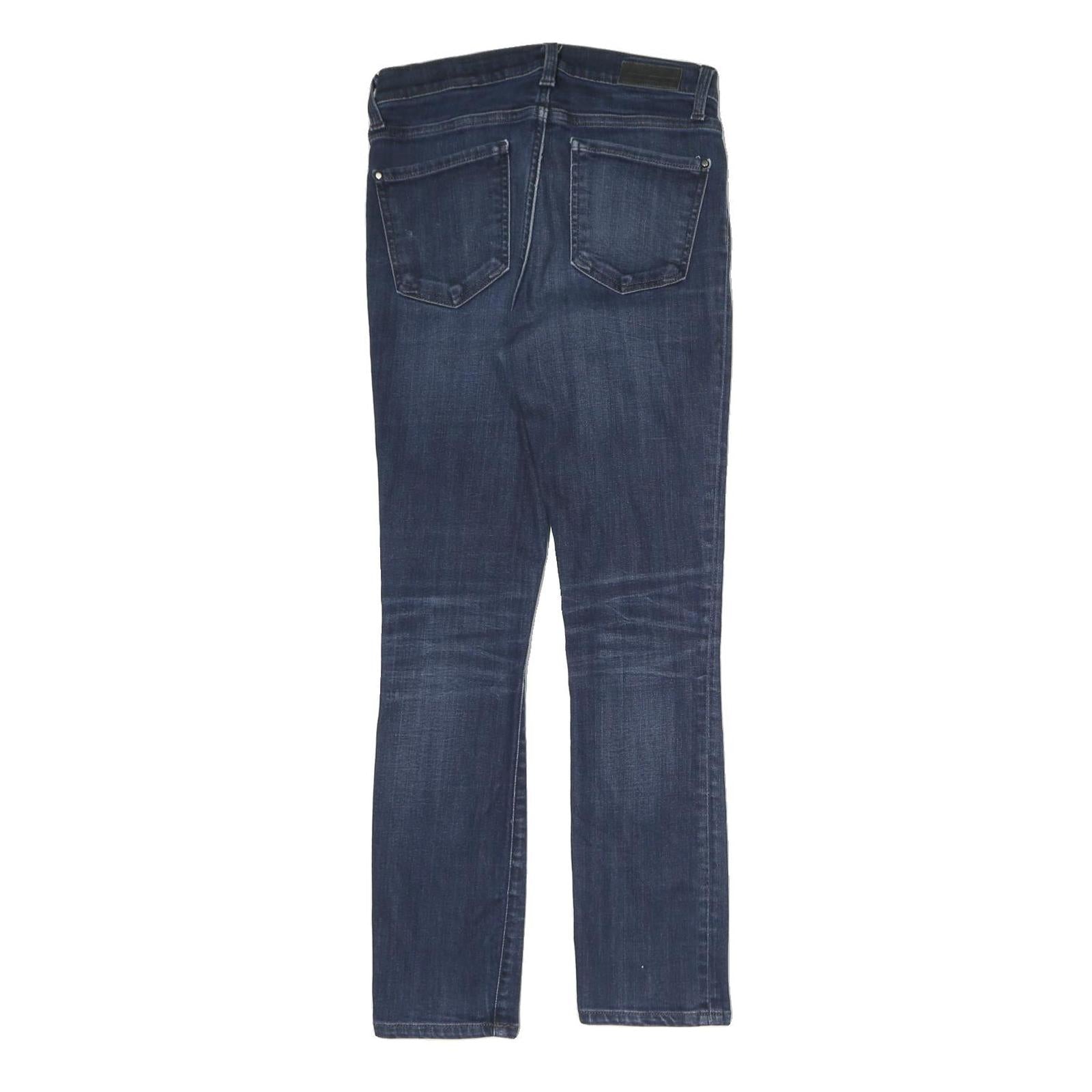 DKNY Mens Slim Blue Denim Skinny Jeans W28 L29 Cotton Blend Zip Casual