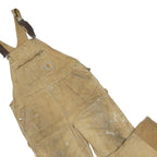CARHARTT Mens Beige Workwear Cotton Blend Dungarees L W40 L28 Durable Practical