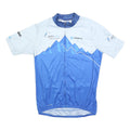 OWAYO Mens Blue & White Cycling Jersey M Short Sleeve Round Neck Optotune Logo
