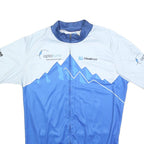 OWAYO Mens Blue & White Cycling Jersey M Short Sleeve Round Neck Optotune Logo