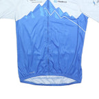 OWAYO Mens Blue & White Cycling Jersey M Short Sleeve Round Neck Optotune Logo