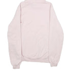 CHAMPION Mens Pink Hoodie S Navy Embroidered Cotton Blend Pullover