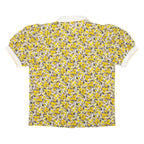 ILE DEPARIS Womens Shirt Yellow Floral L