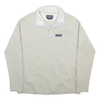 PATAGONIA Womens Cream Plain Pullover Jumper Crew Neck Regular L Fleece