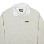 PATAGONIA Womens Cream Plain Pullover Jumper Crew Neck Regular L Fleece