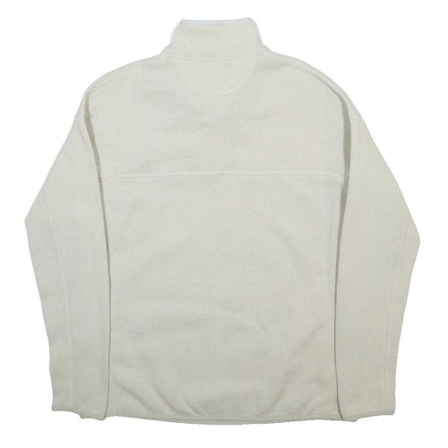 PATAGONIA Womens Cream Plain Pullover Jumper Crew Neck Regular L Fleece