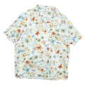 BONWORTH Womens Cream Floral Hawaiian Shirt M Lightweight Casual Vacation