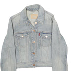 LEVI'S Womens Blue Cotton Denim Jacket S Button Closure Cropped Classic Fit