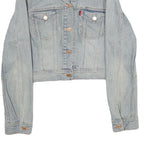 LEVI'S Womens Blue Cotton Denim Jacket S Button Closure Cropped Classic Fit