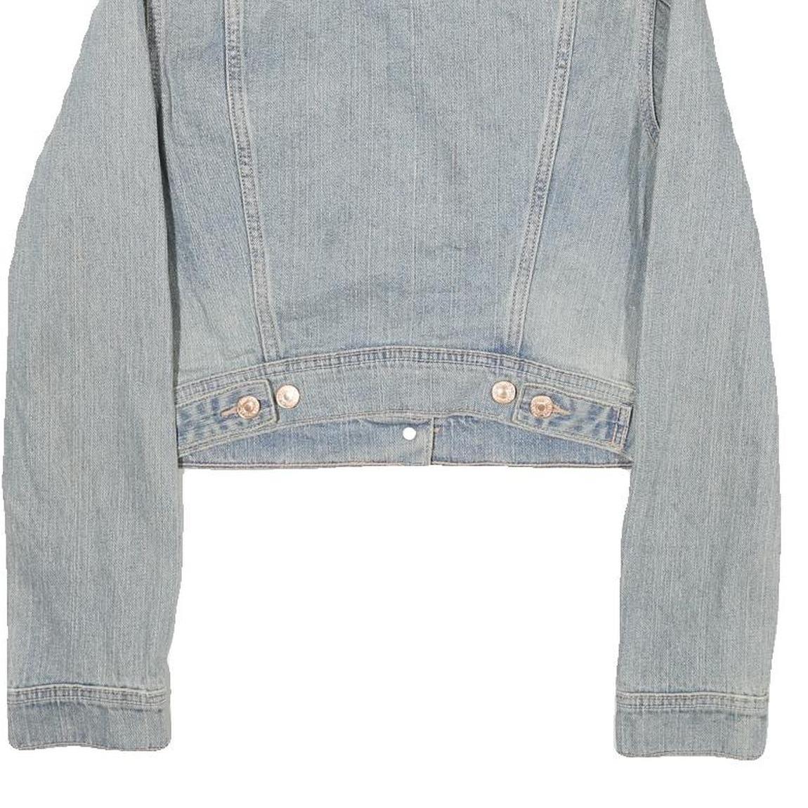LEVI'S Womens Blue Cotton Denim Jacket S Button Closure Cropped Classic Fit