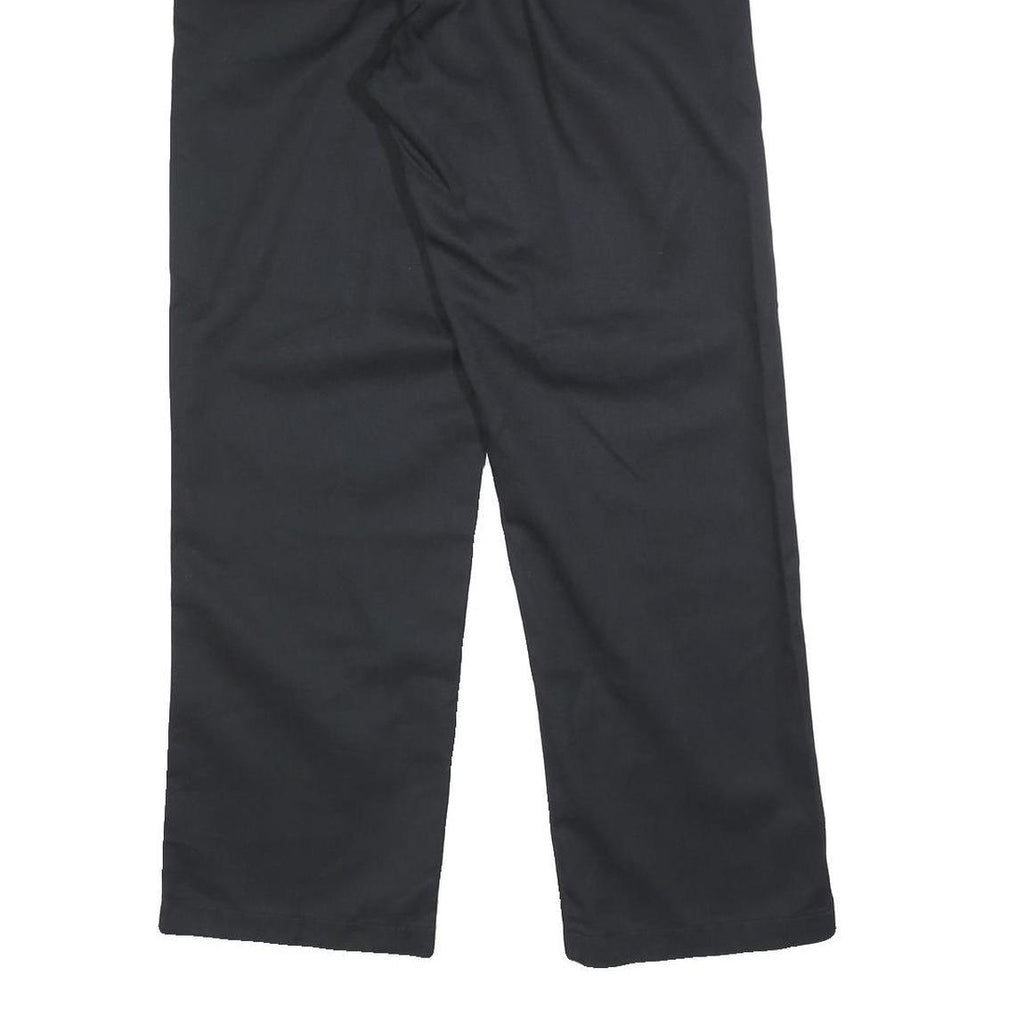 DICKIES Mens Regular Fit Black Cotton Blend Straight Leg Trousers W33 L30