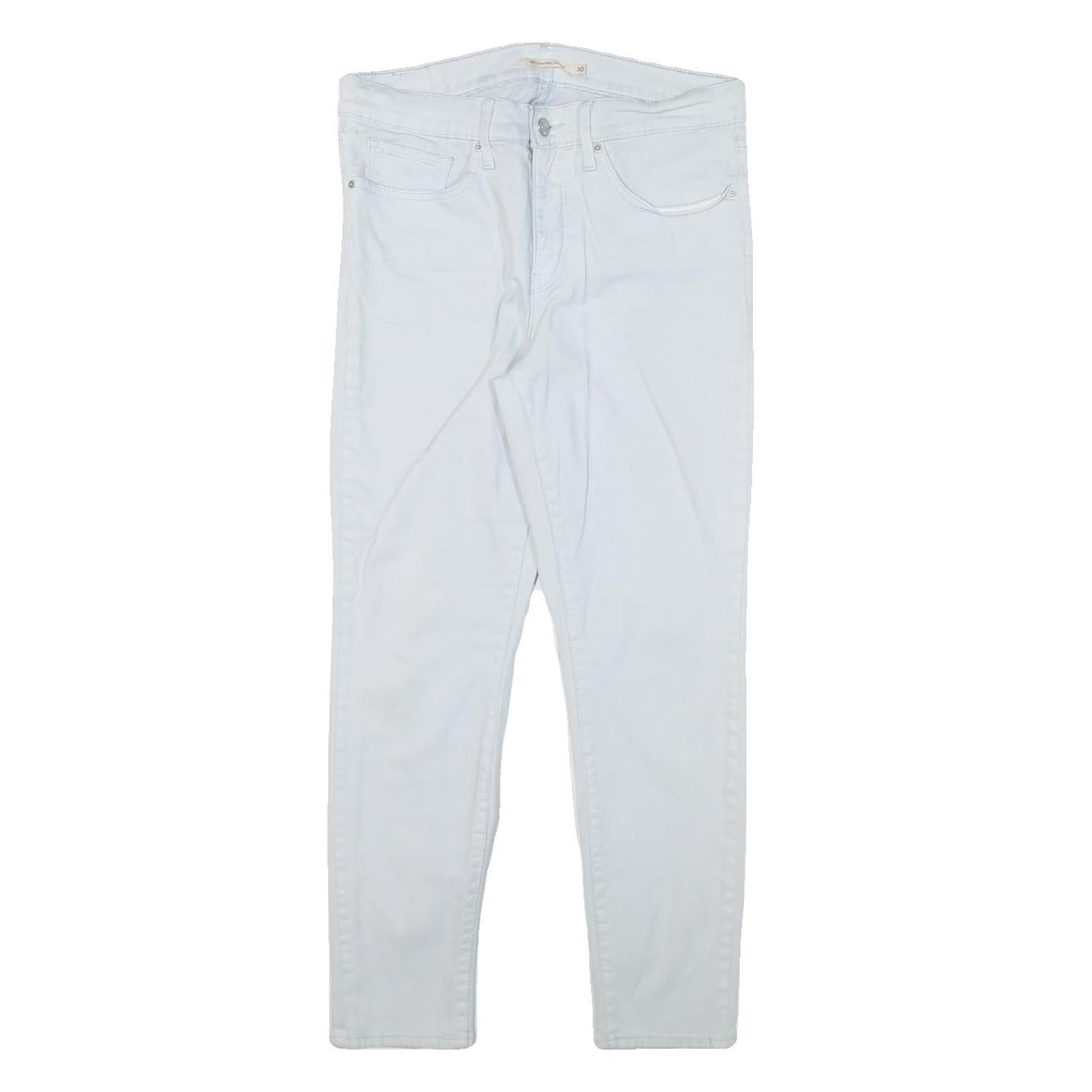 LEVI'S 311 Womens Jeans White Slim Slim Skinny Denim Raw W30 L25 Zip