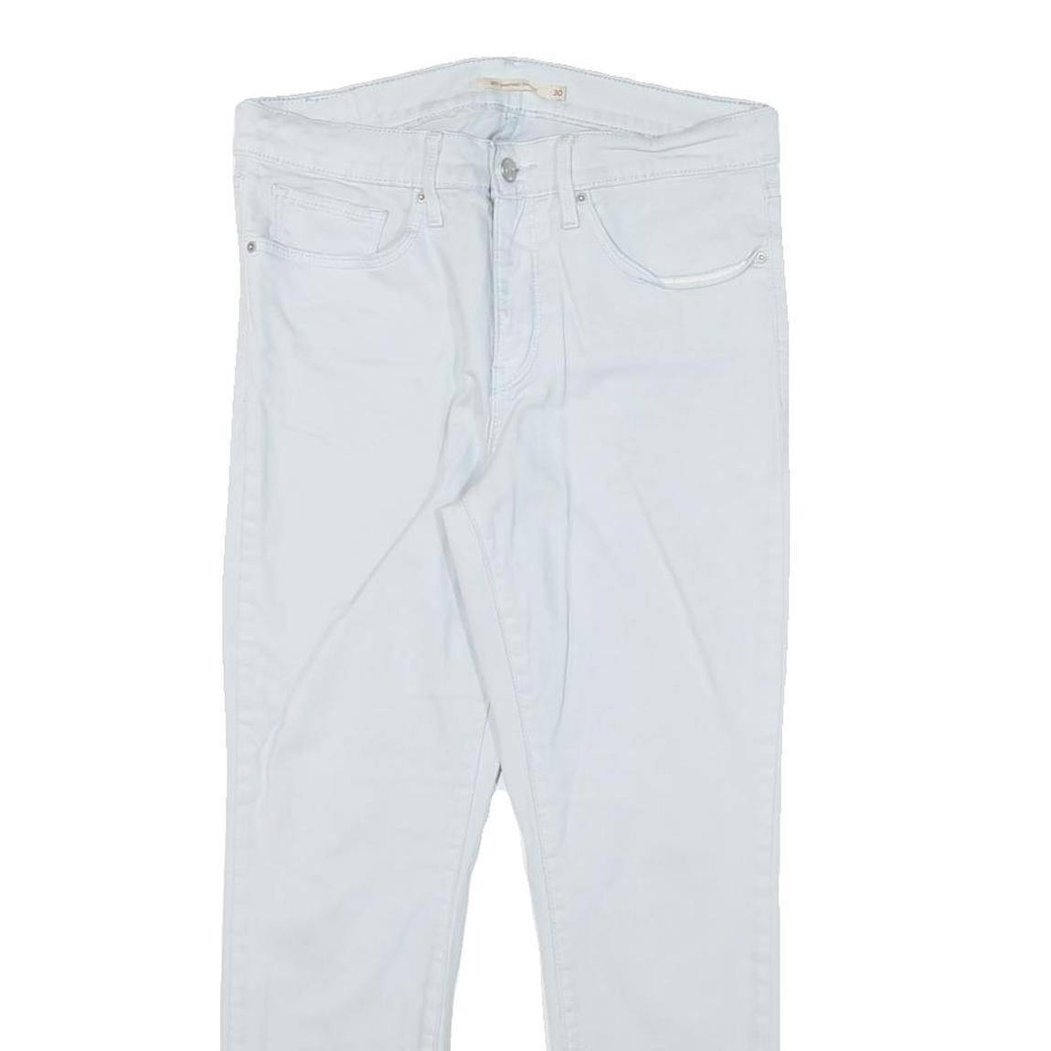 LEVI'S 311 Womens Jeans White Slim Slim Skinny Denim Raw W30 L25 Zip