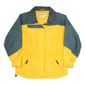 COLUMBIA Womens Yellow & Grey Outdoor Jacket M Polyester Blend Zip Casual