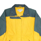 COLUMBIA Womens Yellow & Grey Outdoor Jacket M Polyester Blend Zip Casual