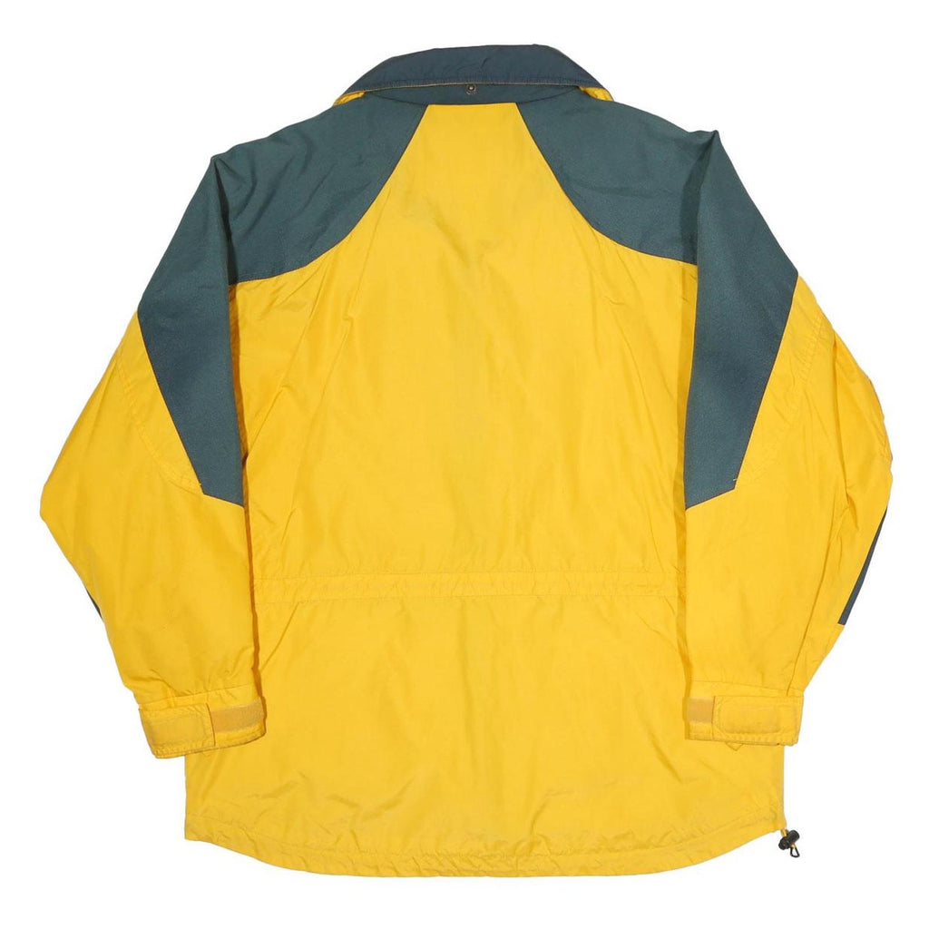 COLUMBIA Womens Yellow & Grey Outdoor Jacket M Polyester Blend Zip Casual