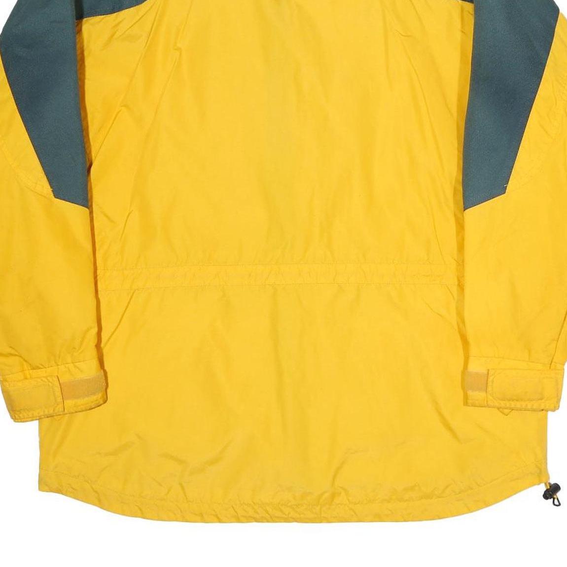 COLUMBIA Womens Yellow & Grey Outdoor Jacket M Polyester Blend Zip Casual