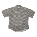 NATURAL ISSUE Mens Black & White Pattern Shirt L Cotton Blend Casual Button Up