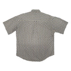 NATURAL ISSUE Mens Black & White Pattern Shirt L Cotton Blend Casual Button Up
