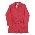 TOMMY HILFIGER Womens Red Cotton Blend Jacket M Button Plain Classic