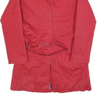 TOMMY HILFIGER Womens Red Cotton Blend Jacket M Button Plain Classic