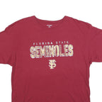 PRO EDGE Mens Red Florida State Seminoles Graphic T-Shirt XL Crew Neck Short
