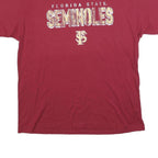 PRO EDGE Mens Red Florida State Seminoles Graphic T-Shirt XL Crew Neck Short