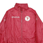 GIVOVA Mens Red Polyester Track Jacket L Sports Zip Up Lightweight