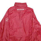GIVOVA Mens Red Polyester Track Jacket L Sports Zip Up Lightweight