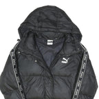 PUMA Womens Black Polyester Blend Puffer Jacket UK 6 Zip Hooded Sporty Casual