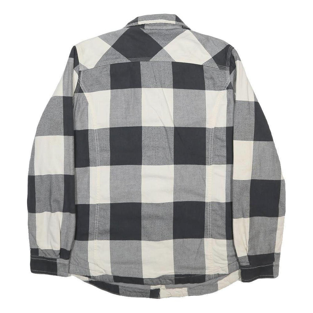 CARHARTT Lined Womens Black & White Check Shirt M Cotton Blend Long Sleeve