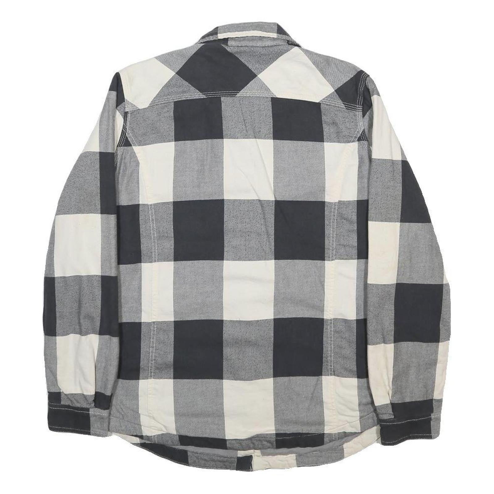 CARHARTT Lined Womens Black & White Check Shirt M Cotton Blend Long Sleeve