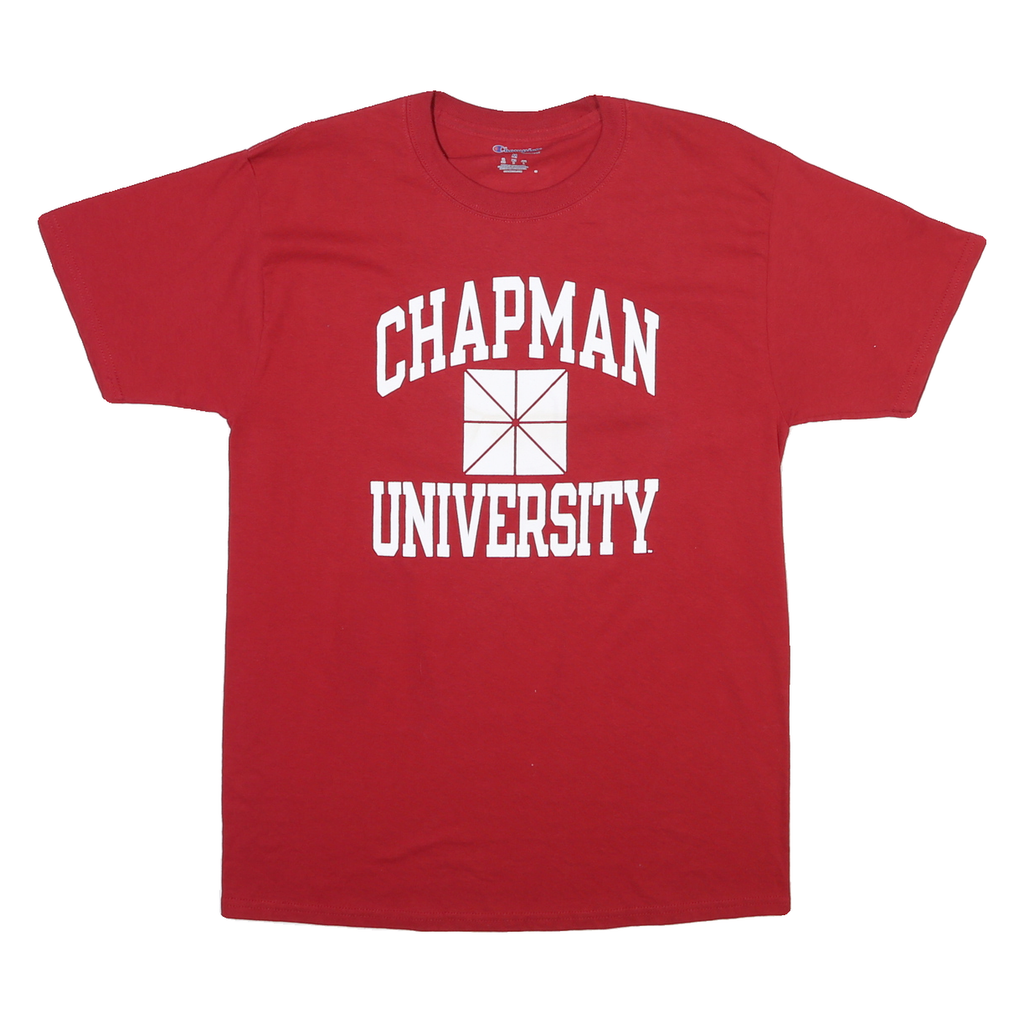 CHAMPION Mens Red Chapman University Graphic T-Shirt M Short Sleeve Crew Neck