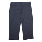 DICKIES Mens Regular Fit Navy Blue Polyester Blend Zip Trousers W38 L26 Workwear