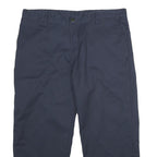 DICKIES Mens Regular Fit Navy Blue Polyester Blend Zip Trousers W38 L26 Workwear