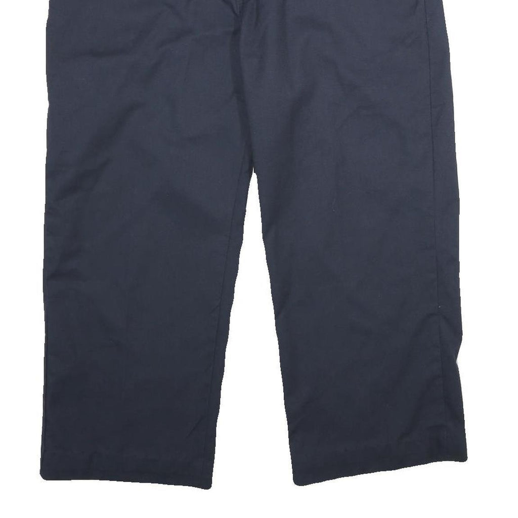 DICKIES Mens Regular Fit Navy Blue Polyester Blend Zip Trousers W38 L26 Workwear