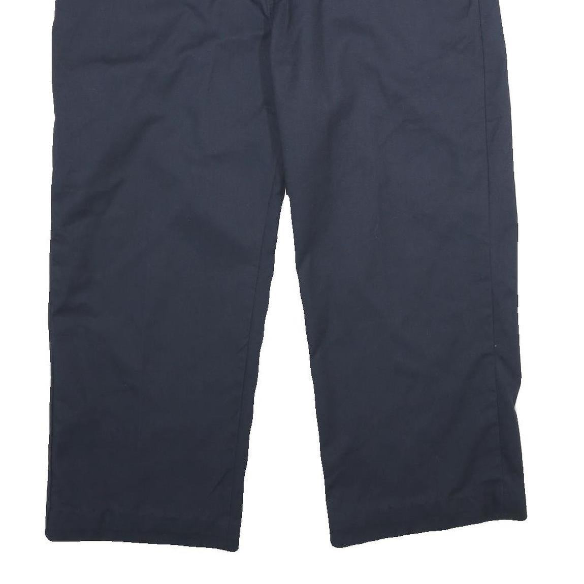 DICKIES Mens Regular Fit Navy Blue Polyester Blend Zip Trousers W38 L26 Workwear