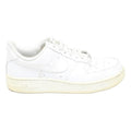NIKE Air Force 1 Womens Lace-Up Trainers White Leather UK 4 Classic Retro Design