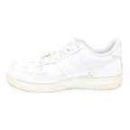 NIKE Air Force 1 Womens Lace-Up Trainers White Leather UK 4 Classic Retro Design