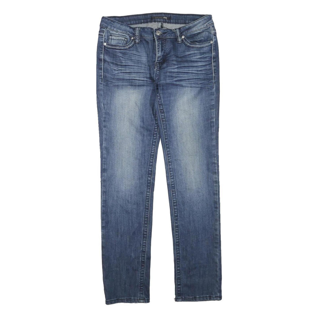 SEDUCTIONS FD Womens Jeans Blue Regular Straight Denim Medium Wash W32 L30