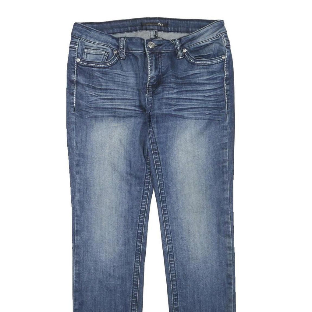 SEDUCTIONS FD Womens Jeans Blue Regular Straight Denim Medium Wash W32 L30